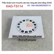 Phễu thu nước ban công bằng gang 150X150 D60 KAG-TS114