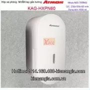 Hộp xà phòng nhấn tay cao cấp màu TRẮNG ATMOR KAG-HXPN60