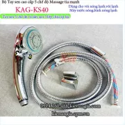 Bộ tay sen 5 chế độ massage dây 3 lớp chịu áp KAG-KS40