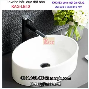 Chậu lavabo bầu dục đặt bàn KAG-LB40