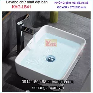 Lavabo chữ nhật đặt bàn KAG-LB41