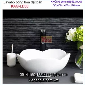 Chậu lavabo bông hoa đặt bàn KAG-LB38