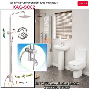Sen tắm đứng,sen cây lạnh inox sus304 KAG-SC02