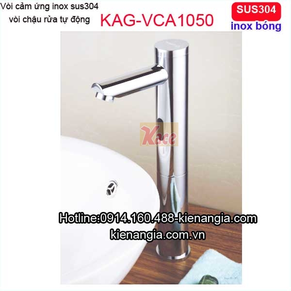 Km2025 Vòi cảm ứng bóng lavabo đặt bàn KAG-VCA1050 cao 30cm -Pin & điện
