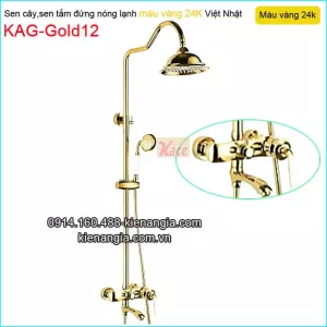 Sen cây nóng  lạnh đồng thau màu vàng 24K KAG-Gold12