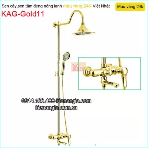 Sen cây nóng  lạnh đồng thau màu vàng 24K KAG-Gold11