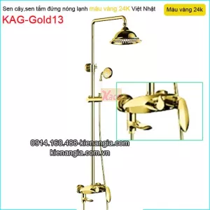 Sen cây nóng  lạnh đồng thau màu vàng 24K KAG-Gold13