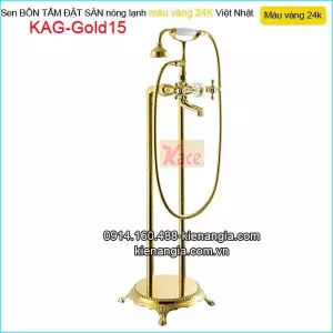 Sen bồn tắm ĐẶT SÀN đồng màu vàng 24K KAG-Gold15