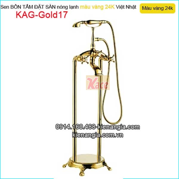 Sen bồn tắm ĐẶT SÀN đồng màu vàng 24K KAG-Gold17
