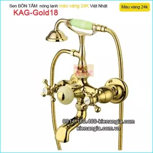 Vòi Sen bồn tắm đồng màu vàng 24K KAG-Gold18
