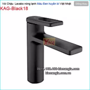 Vòi chậu âm bàn màu đen độc đáo nóng lạnh KAG-Black18