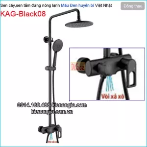 Sen cây,sen tắm đứng nóng lạnh màu đen KAG-Black08