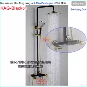 Sen cây,sen tắm đứng nóng lạnh màu đen KAG-Black04