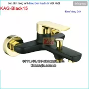 Sen tắm nóng lạnh đen vàng 24K KAG-Black15