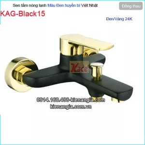 Sen tắm nóng lạnh đen vàng 24K KAG-Black15