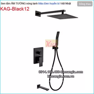 Sen tắm âm tường màu đen phong cách KAG-Black12