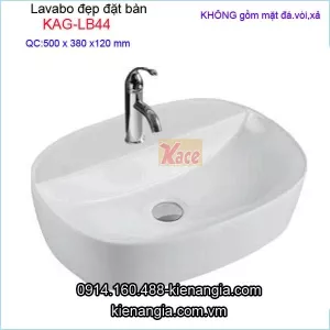 Chậu lavabo mỹ thuật bằng sứ giá rẻ KAG-LB44