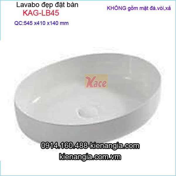 Chậu oval đặt bàn mỹ thuật KAG-LB45