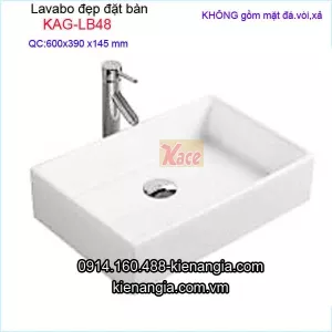 Lavabo chữ nhật đặt bàn giá rẻ KAG-LB48