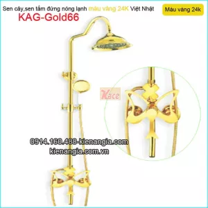 Sen phòng tắm kiếng,sen cây đồng màu vàng 24K KAG-Gold66