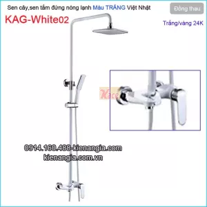 Sen tắm đứng nóng lạnh màu trắng hiện đại KAG-White02
