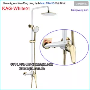 Sen tắm đứng nóng lạnh màu trắng hiện đại KAG-White01
