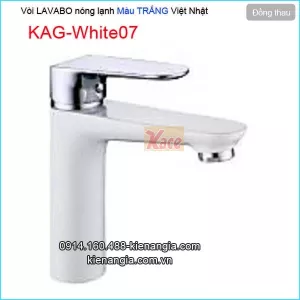 Vòi chậu lavabo màu trắng hiện đại KAG-White07