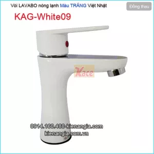 Vòi chậu lavabo màu trắng hiện đại KAG-White09
