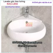 Lavabo góc treo tường bằng sứ KAG-LB50