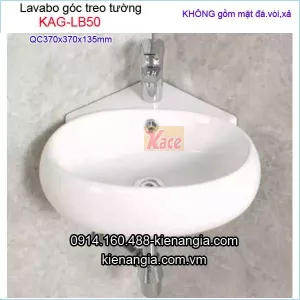 Lavabo góc treo tường bằng sứ KAG-LB50