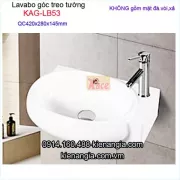 Lavabo góc treo tường bằng sứ KAG-LB53