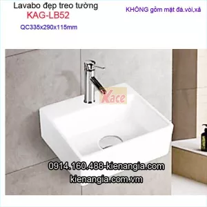 Lavabo vuông treo tường bằng sứ KAG-LB52