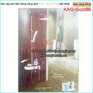 Sen phòng tắm kiếng đồng vàng hồng KAG-Gold86