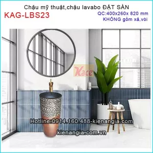 Chậu lavabo mỹ thuật đặt sàn KAG-LBS23