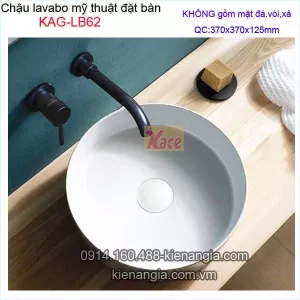Chậu lavabo tròn mỹ thuật đặt bàn KAG-LB62