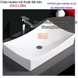 Chậu lavabo mỹ thuật đặt bàn KAG-LB64