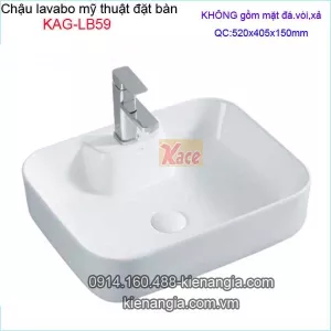 Chậu lavabo mỹ thuật đặt bàn KAG-LB59