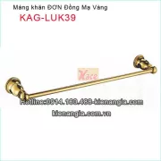 Máng khăn đơn đồng mạ vàng 24K KAG-LUK39