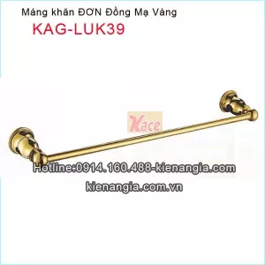 Máng khăn đơn đồng mạ vàng 24K KAG-LUK39