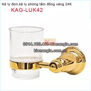 Kệ ly đơn màu vàng 24K KAG-LUK42