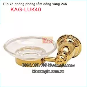 Dĩa xà phòng màu vàng 24K KAG-LUK40