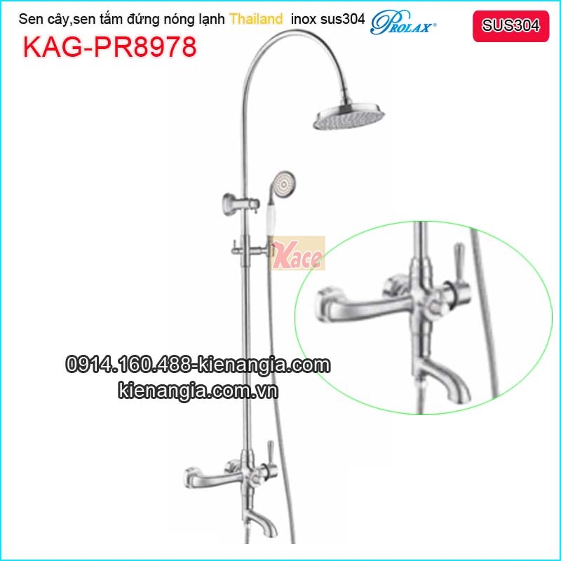 Sen tắm đứng nóng lạnh inox sus304 Thailand Prolax-KAG-PR8978