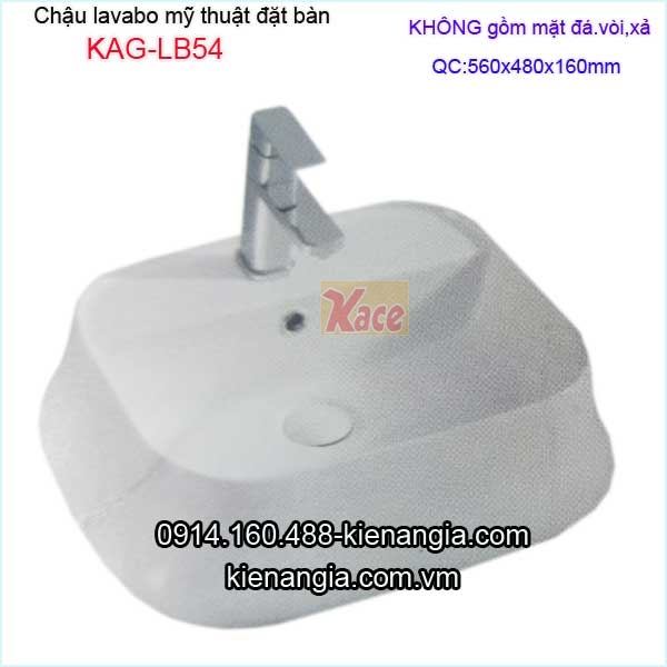 Chậu lavabo mỹ thuật đặt bàn KAG-LB54