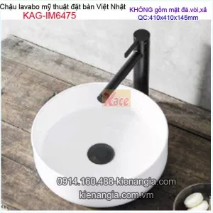 Chậu lavabo tròn đặt bàn Việt Nhật KAG-IM6475