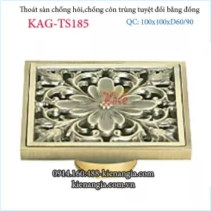 Thoát sàn chống côn trùng đồng giả cổ 100x100 mm KAG-TS185