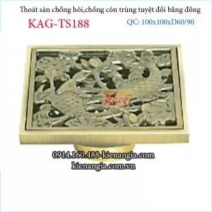 Thoát sàn chống côn trùng đồng giả cổ 100x100 mm KAG-TS188