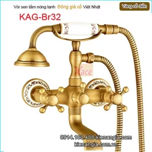 Vòi sen tắm nóng lạnh đồng cổ điển KAG-Br32