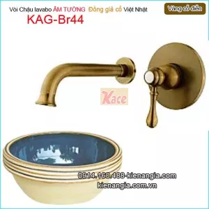 Vòi chậu âm tường đồng cổ điển KAG-Br44