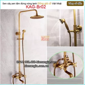 Sen cây nóng lạnh vàng đồng giả cổ KAG-Br02