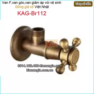 Van F,van góc vòi xịt  vệ sinh đồng giả cổ KAG-Br112